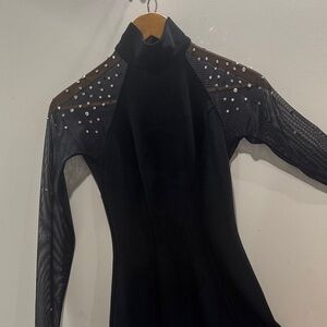 Tadashi Shoji Black Mesh Dress